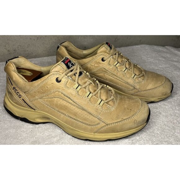 ECCO A-Traction Dakota Shoes Mens US 9 - 9.5 EU 43 Leather Tan Vibram Sole - Picture 2 of 8